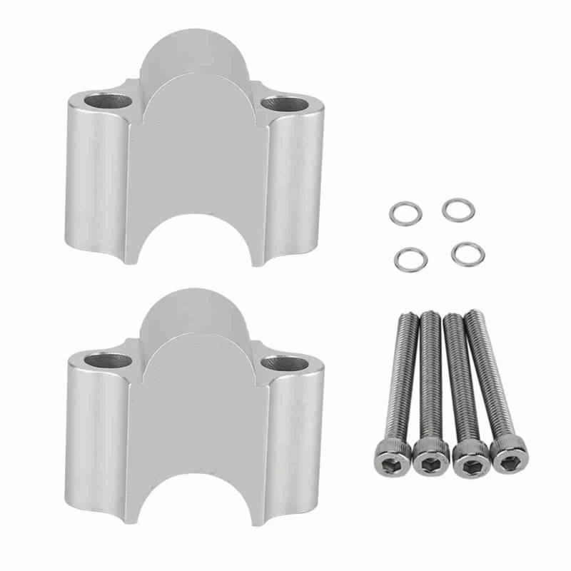 Motorrad Lenker Riser, Universal Aluminiumlegierung Lenker Riser 7/8 '' 22mm Motorrad Lenker Riser Clamp(Galvanisieren) lenkererhöhung motorrad von Qiilu