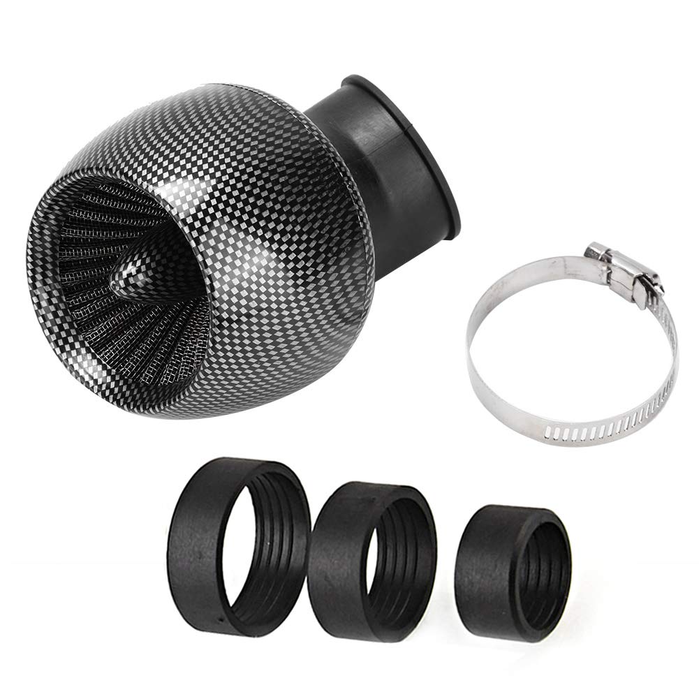 Motorrad Luftfilter Universal Motorrad Luftfilter Ansaugfilter Kohlefaser Textur Motorrad Roller ATV Dirt Bike Luftfilter 28mm 35mm 45mm 48mm von Qiilu