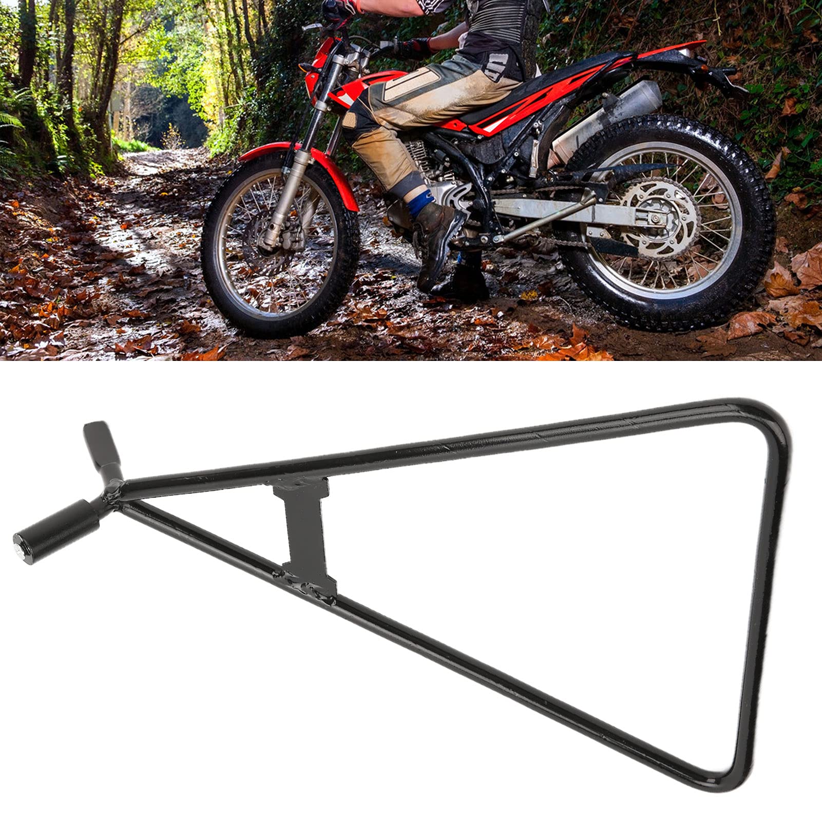 Motorrad Seitenständer, Dreieck Seitenständer Stahllegierung Ständer Zubehör Universal für Motorrad Motocross Dirt Bike von Qiilu