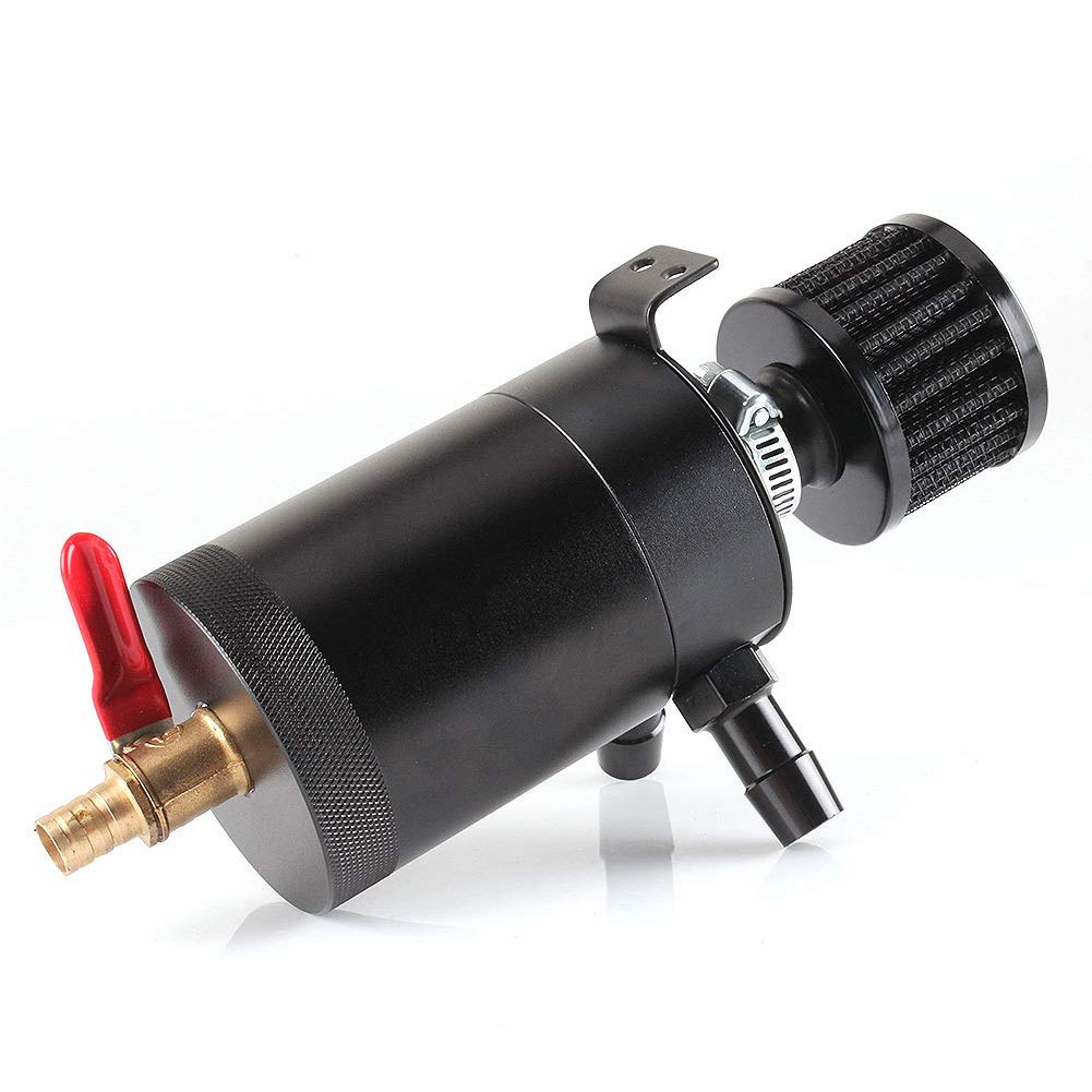 Ölauffangbehälter-Kit, Qiilu Ölfangdose, Universal Ölfangdose 2-Port-Vorratsbehälter mit Ablassventil-Entlüftung mit einer Kapazität von 5 Unzen Ölauffangbehälter-Kit, Qiilu Ölfangdose, Universal Ölfangdose 2-Port-Vorratsbehälter mit Ablassventil-Entlüftung mit einer Kapazität von 5 Unzen von Qiilu