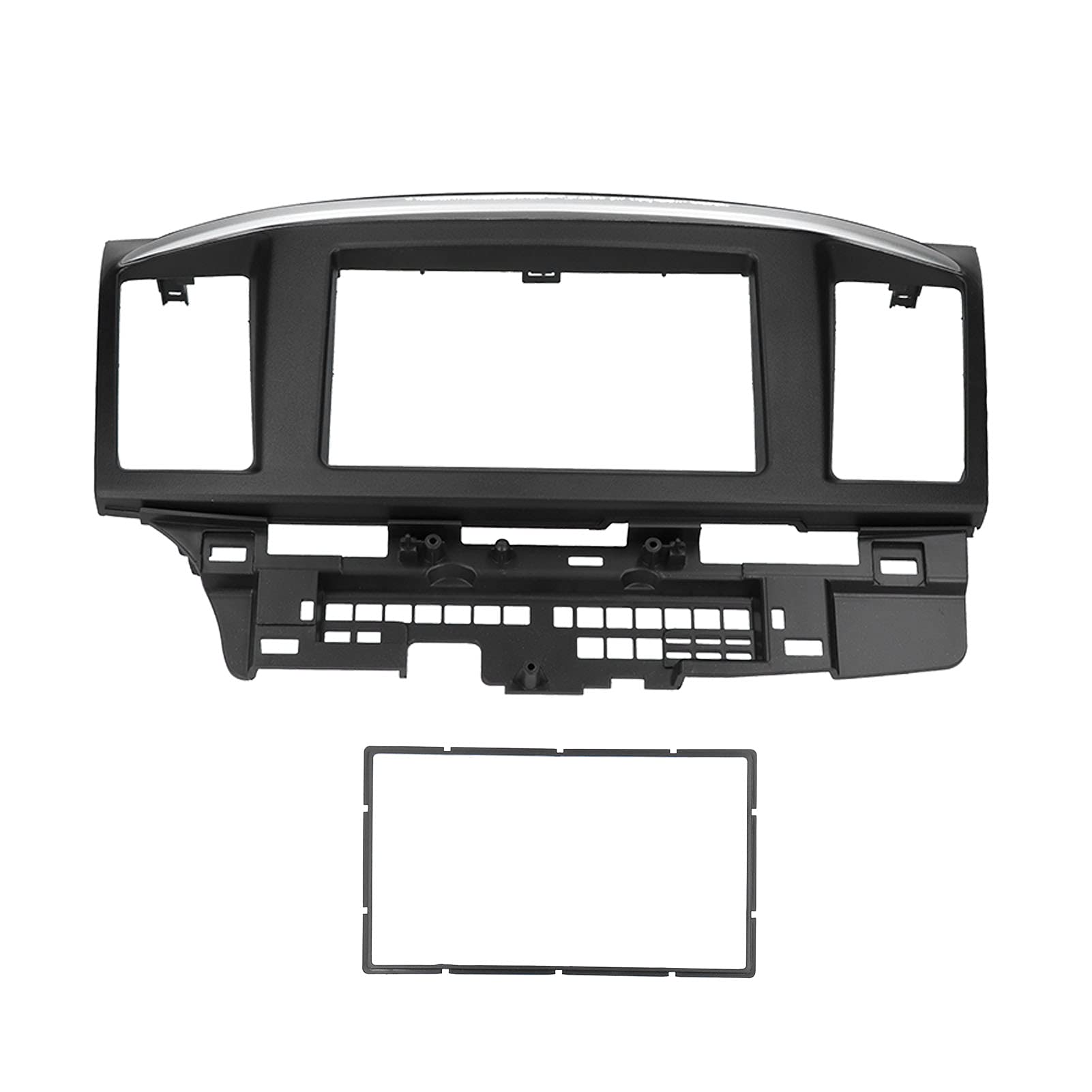 Qiilu 2DIN Dash Kit Auto DVD Navigation Stereo Umrüstung Fascia Fit für für Mitsubishi Lancer/Galant Fortis/PROTON Inspira I8m717 von Qiilu
