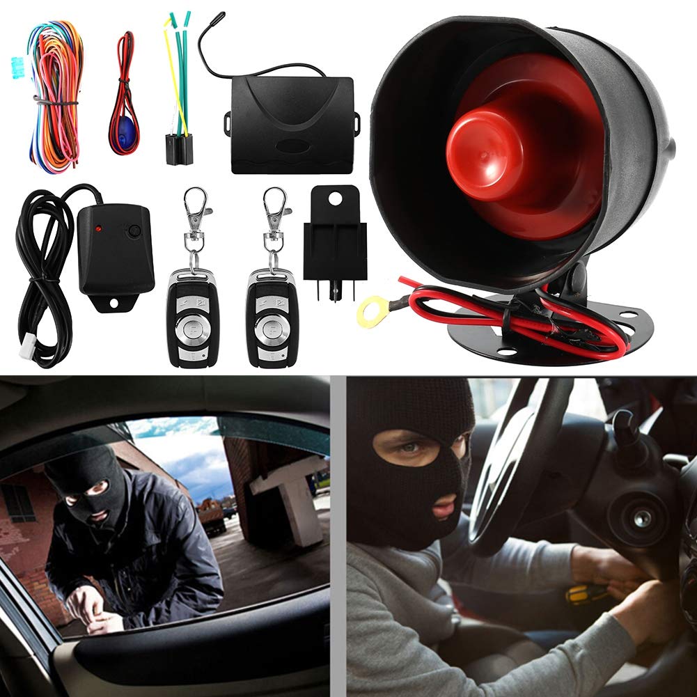 Qiilu Auto Alarmanlage, 12 V Universal Auto Anti-Diebstahl schlüssellos Alarmanlage Hupe und Licht Stoßsensor Alarm Safe Lock Build Protection mit 2 Fernbedienungen Qiilu Auto Alarmanlage, 12 V Universal Auto Anti-Diebstahl schlüssellos Alarmanlage Hupe und Licht Stoßsensor Alarm Safe Lock Build Protection mit 2 Fernbedienungen von Qiilu