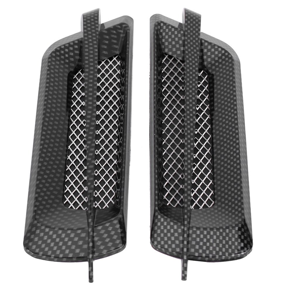Auto Lufteinlass Aufkleber, Car Vent Lochabdeckung, 2 Stück Universal Car Side Air Intake Grille Vent Net Lochabdeckung Dekorative Aufkleber (Kohlefaser) Auto Lufteinlass Aufkleber, Car Vent Lochabdeckung, 2 Stück Universal Car Side Air Intake Grille Vent Net Lochabdeckung Dekorative Aufkleber (Kohlefaser) von Qiilu