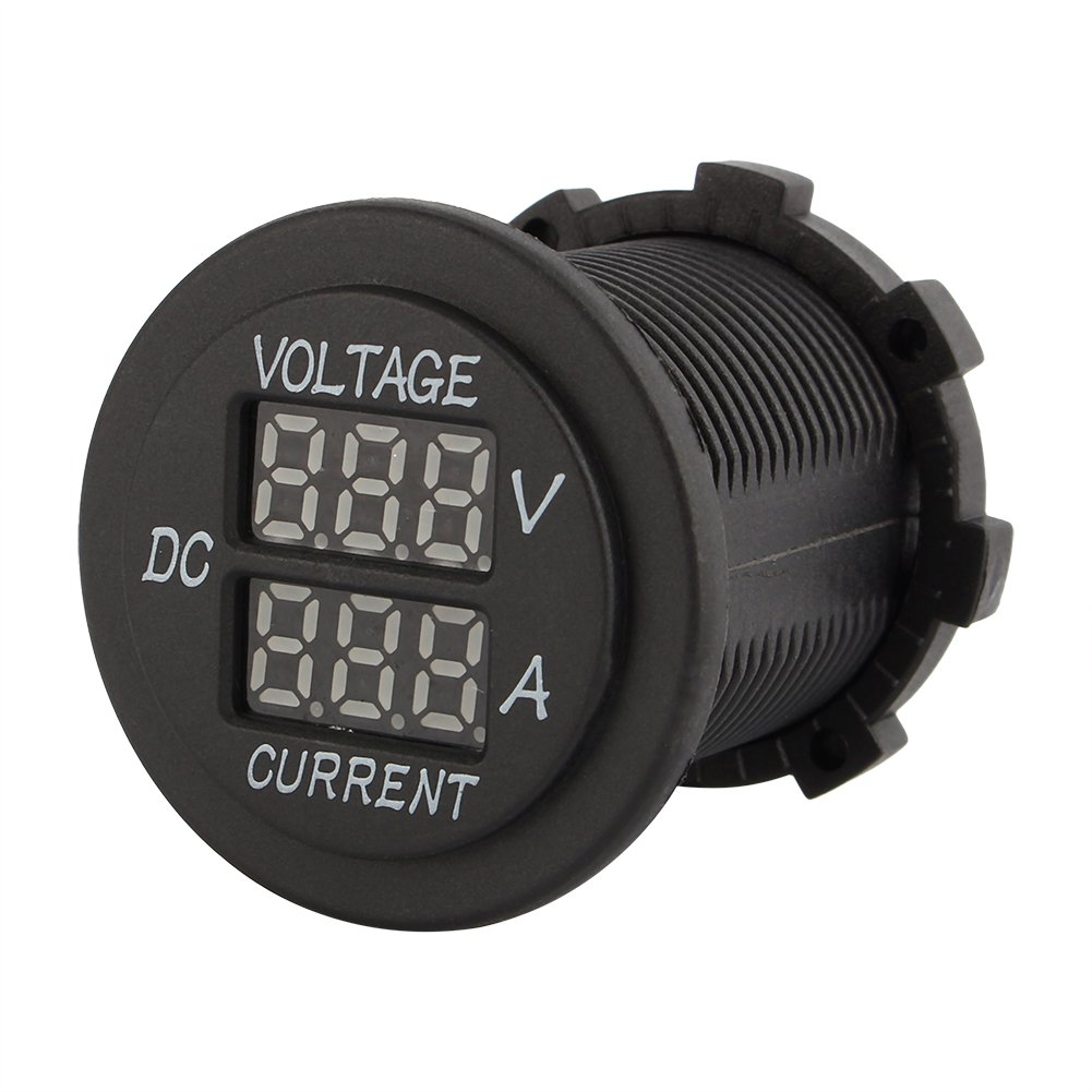 Qiilu Auto Voltmeter Amperemeter 12-24V Dual LED Digital Spannungsmessgerät mit Roter LED Anzeige für Auto Motorrad Boot Umgebung aus Nylon Qiilu Auto Voltmeter Amperemeter 12-24V Dual LED Digital Spannungsmessgerät mit Roter LED Anzeige für Auto Motorrad Boot Umgebung aus Nylon von Qiilu