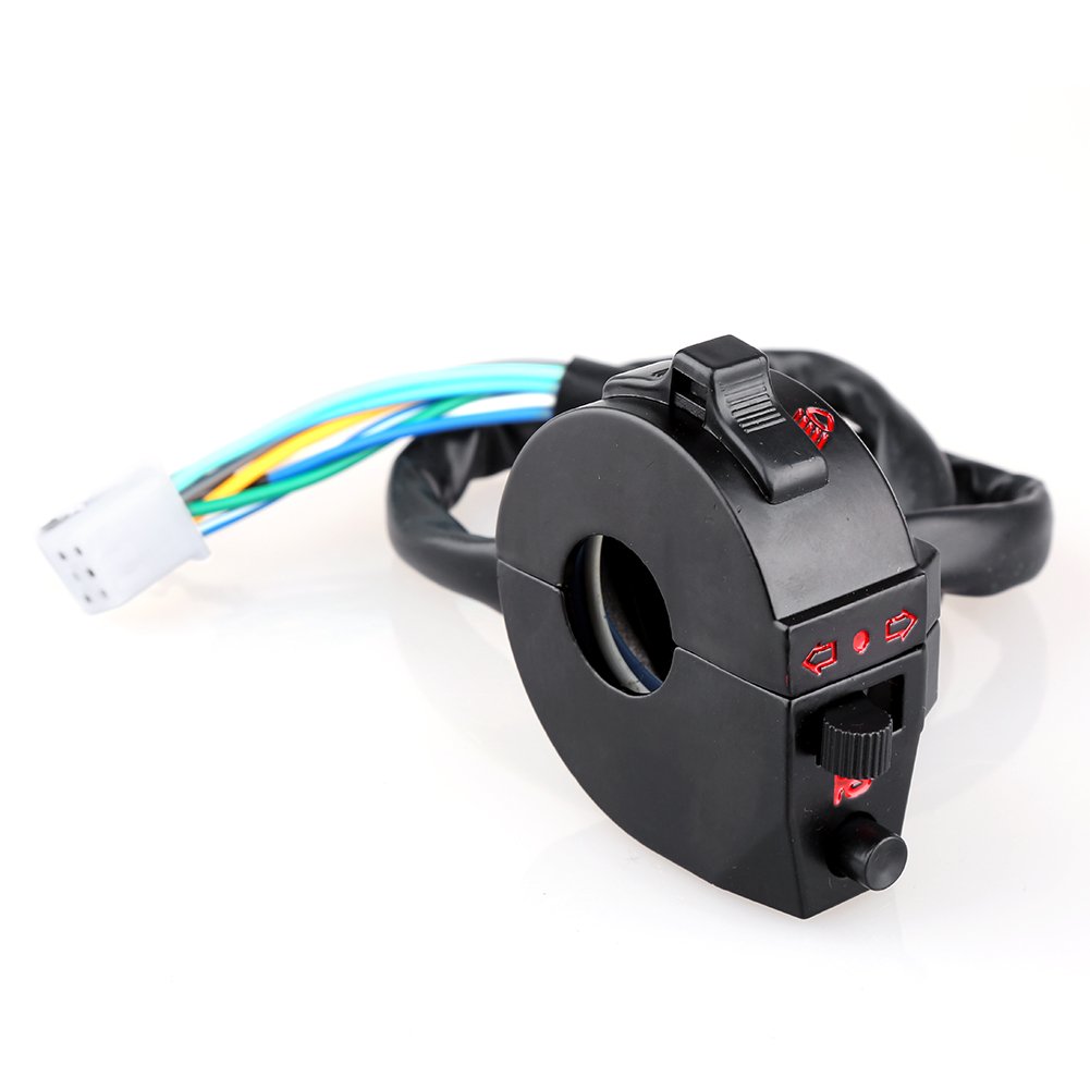 Qiilu Blinkerschalter Motorrad, Motorrad Lenker Horn High/Abblendlicht Blinkerschalter Steuerung Links Rechts Seite Qiilu Blinkerschalter Motorrad, Motorrad Lenker Horn High/Abblendlicht Blinkerschalter Steuerung Links Rechts Seite von Qiilu