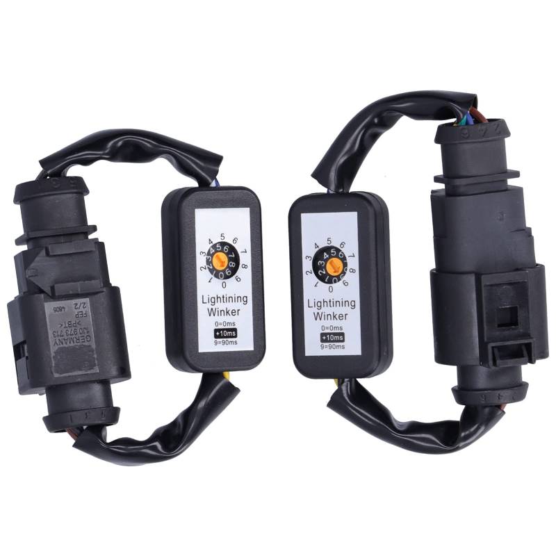Qiilu Dynamisches Blinkermodul, Dynamisches Blinkermodul, 6-Pin LED Rücklichter Dynamischer Blinker Adapter Kabelbaum PBT+FEP Blinker Modul Kits Für S8 D4 D5 2010-2019 (1 Paar) von Qiilu