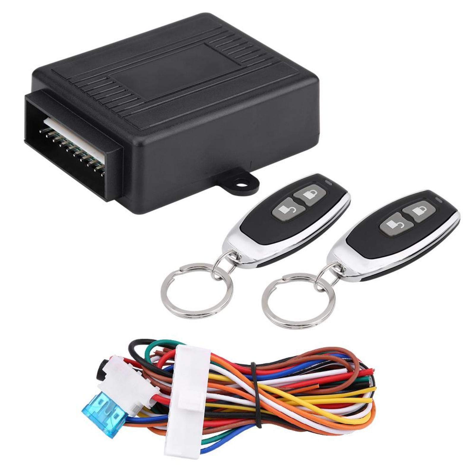 Qiilu Keyless Entry System, Universal-Autotürschloss Keyless Entry System Zentralverriegelung Fernbedienungskit Diebstahlsicherung Fahrzeugfernbedienung Zentrales Türschloss 433,92 MHz von Qiilu