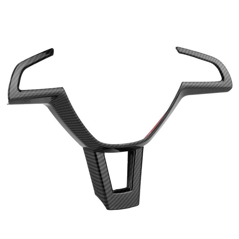 Qiilu Lenkradverkleidung Blende Rahmenverkleidung Dekor Fit für für 2016-2019 (Carbon Glossy Black) M6t298 von Qiilu