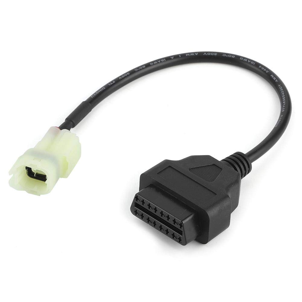 Kabel Obd2 do 4 pin體, Qiilu Motocykl 4-pinowy Kabel diagnostyczny, OBD2 NA 4-pinowy Adapter diagnostyczny Kabel wykrywanie b??d體 motocykla cz??ci pasuj?ce do motocykli lub podobnych von Qiilu