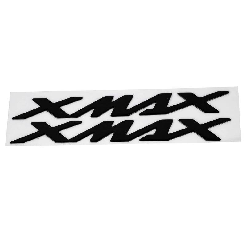 Qiilu Motorrad Aufkleber Paar Motorrad Emblem Aufkleber 3-dimensionale Aufkleber für X‑MAX Xmax 125 250 400 (schwarz) von Qiilu