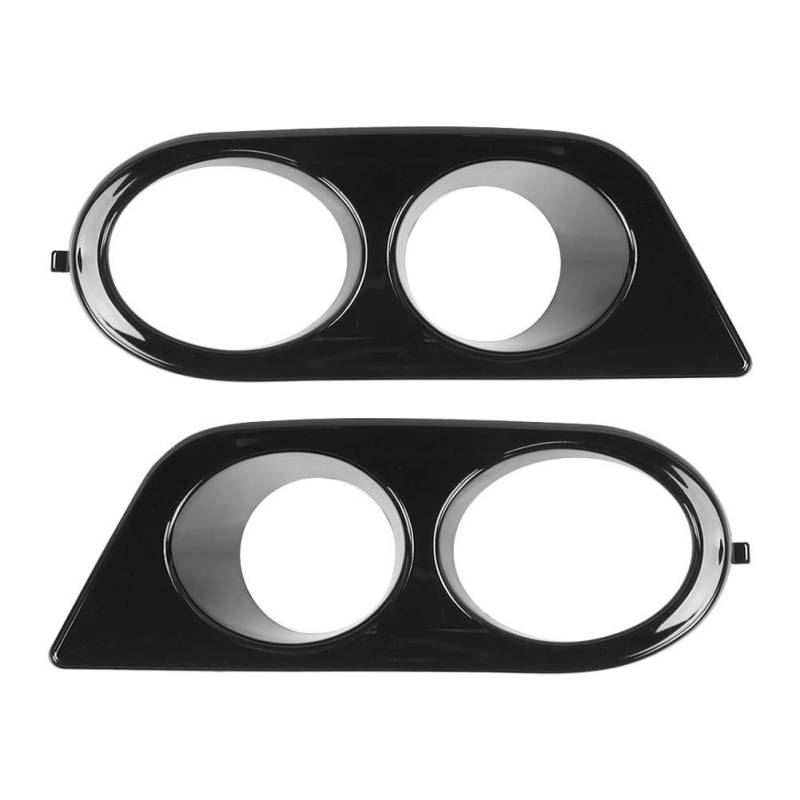 Qiilu Nebelscheinwerferabdeckung vorne, 1 Paar Nebelscheinwerfer-Lampenabdeckungskappe für Stoßstange Doppellöcher für Fahrzeugbeleuchtung Passend für E46 M3 2001-2006(Glänzend schwarz) von Qiilu