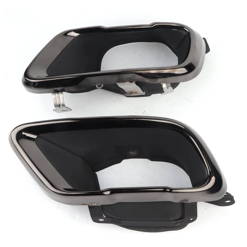 Qiilu Paar Chrom Schwarz Auspuffblenden Set Endrohrblende Fit für X5 G05 M Sport 2019+ O2d264 von Qiilu