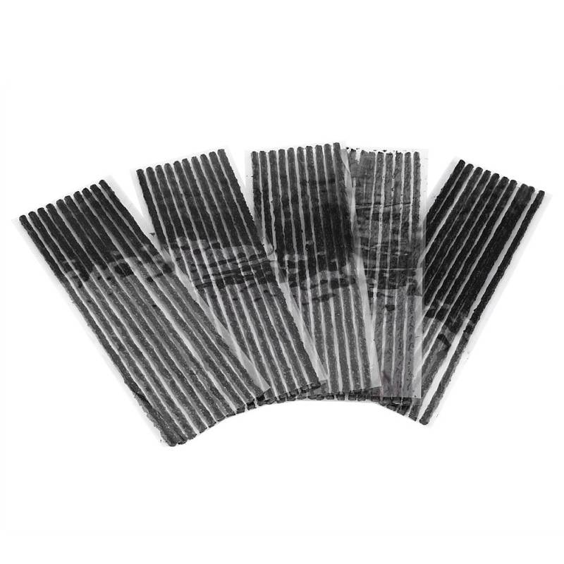 reifenreparaturset, Qiilu Reifenstreifen, Reifenreparaturstreifen Tubeless Reifen Reifenpanne Reparatur Dichtung Gummistreifen Auto 200 * 3,5mm Schwarz von Qiilu