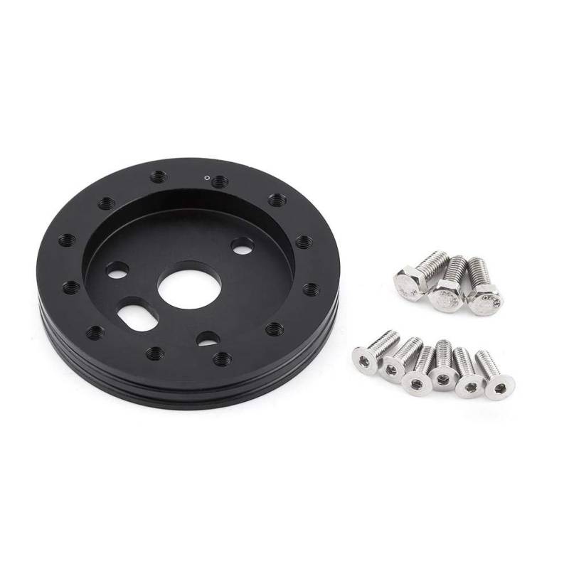 Qiilu Universal Car Spacer 0,5 "Nabe für 6 Loch Lenkrad auf 3 Loch Adapter Boss beliebt(Swarchz) von Qiilu