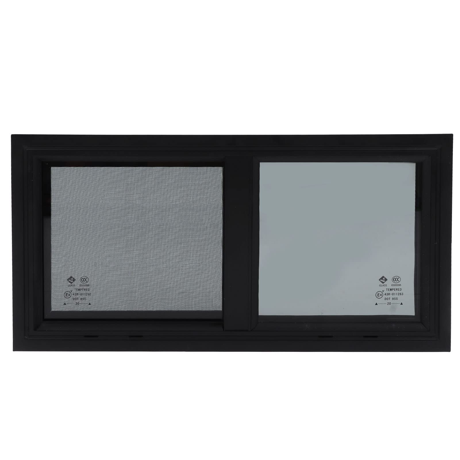 RV-Fenster Für 550 X 260 Mm Fenstergröße Wohnmobilfenster Horizontal Vertikal Verschiebbar mit Sichtschutz-Insektennetzen von Qiilu