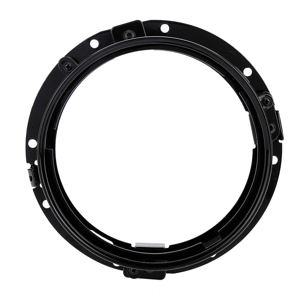 Scheinwerferhalterung, Qiilu supporto faro 7 pollici auto auto faro staffa di montaggio in lega di alluminio rotonda anello staffa(nero) von Qiilu
