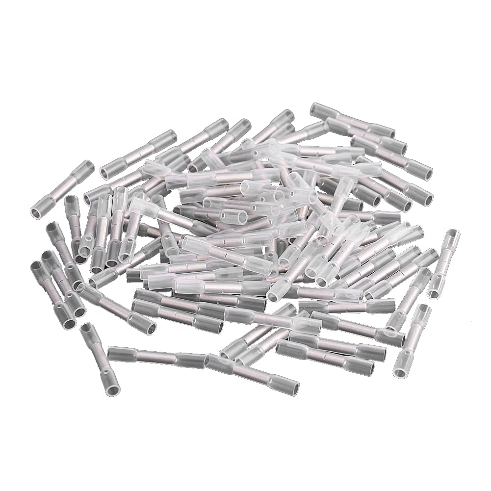 Wärmeschrumpf-Steckverbinder 100 Stück 26-24 AWG Schrumpfdraht-Steckverbinder-Kit, Isolierter Draht Elektrischer Crimpanschluss-Stecker Kupfer + PVC + Weißblech Wärmeschrumpf-Steckverbinder 100 Stück 26-24 AWG Schrumpfdraht-Steckverbinder-Kit, Isolierter Draht Elektrischer Crimpanschluss-Stecker Kupfer + PVC + Weißblech von Qiilu