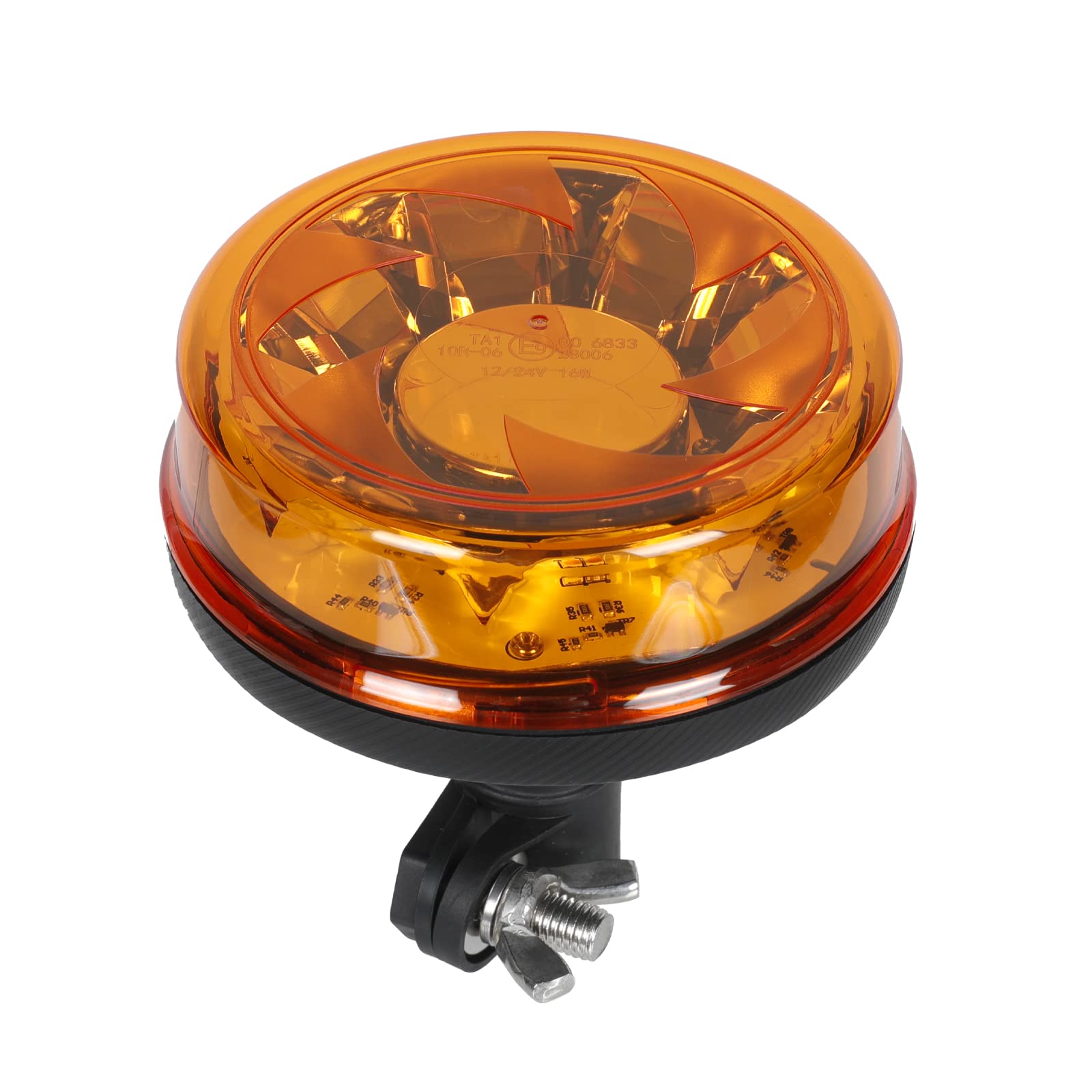 Qiping 12/24V LED Blitz Kennleuchte Orange Warnleuchte Amber Blitzlicht Gelb Strobe Light - ECE E9-geprüft - Geschraubt von Qiping