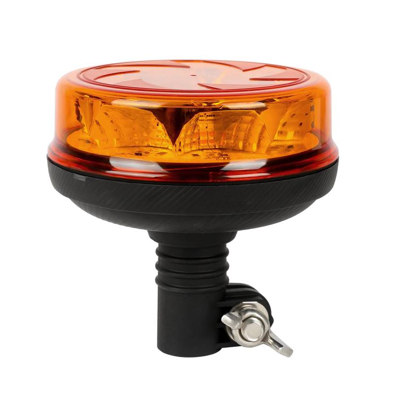 Qiping 12/24V LED Blitz Kennleuchte Orange Warnleuchte Amber Blitzlicht Gelb Strobe Light - ECE E9-geprüft - Geschraubt von Qiping