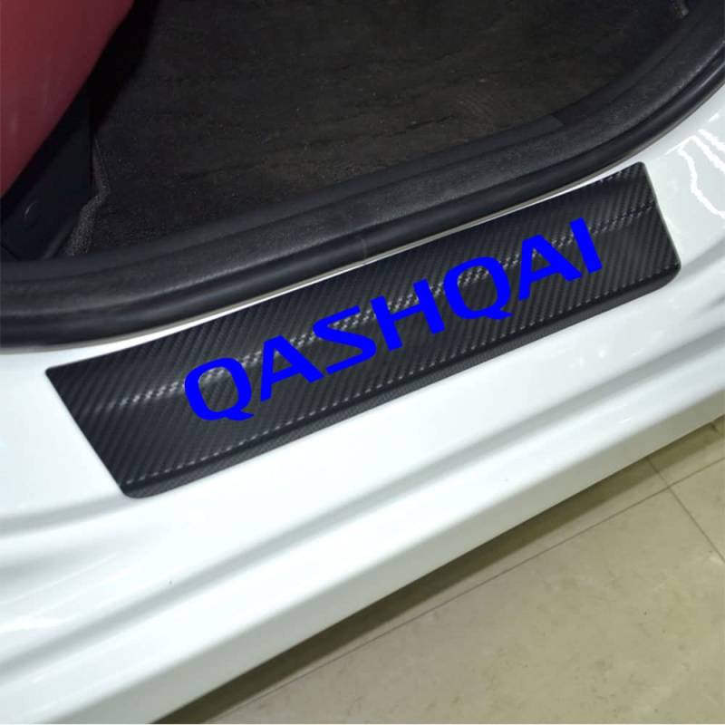 Qirc Auto-Einstiegsleisten aus Karbonfaser, für Nissan Qashqai, Autotürschwellenschutz, Aufkleber, dekoratives Modellierzubehör (blau) von Qirc