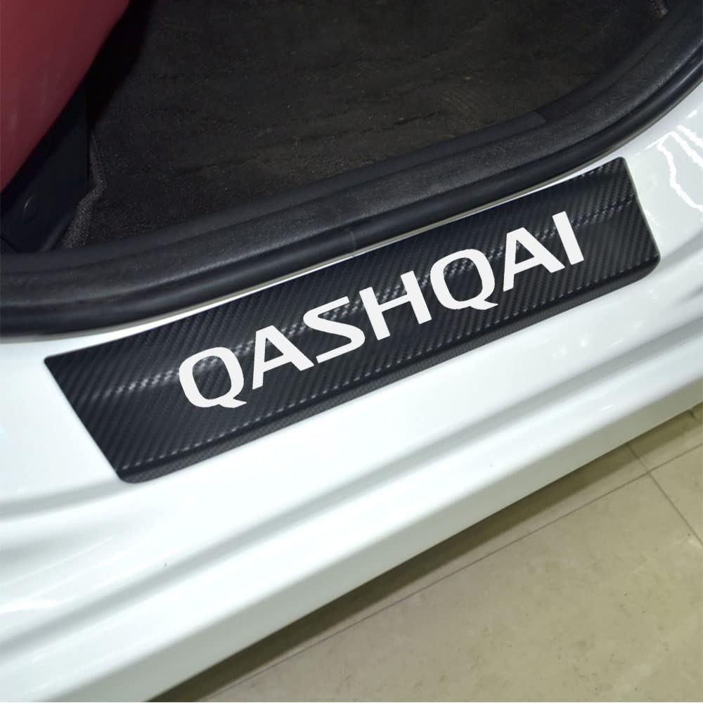 Qirc Auto-Einstiegsleisten aus Karbonfaser, für Nissan Qashqai, Autotürschwellenschutz, Aufkleber, dekoratives Modellierzubehör (weiß) von Qirc