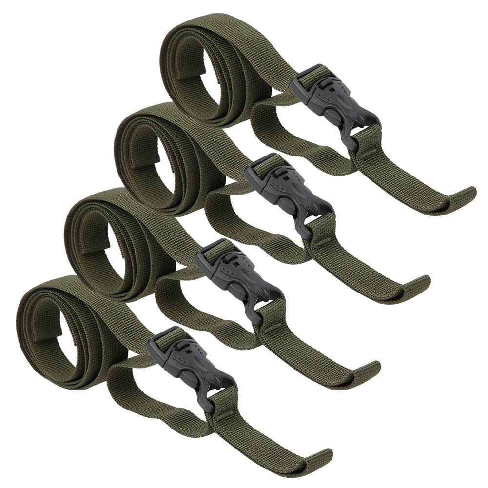 135 cm Militärgrün PP PP Gurtband Gepäckriemen, Gepäckriemen Koffer Fester Riemen, 4 STK. 200 g für Schlafsack wasserdichte Tasche Außenzelt 135 cm Militärgrün PP PP Gurtband Gepäckriemen, Gepäckriemen Koffer Fester Riemen, 4 STK. 200 g für Schlafsack wasserdichte Tasche Außenzelt von Qiter