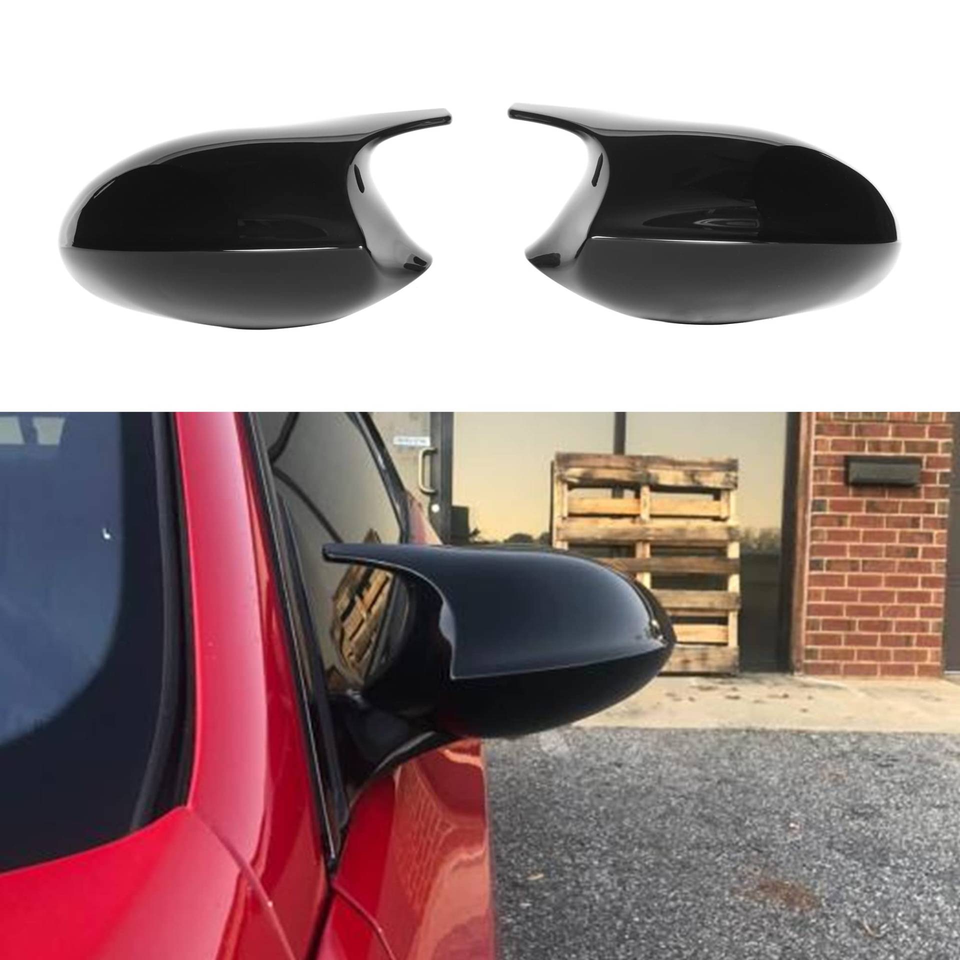 E92 Spiegelabdeckung ABS Glänzend Schwarz Spiegelabdeckung für BMW 3er E90 E92 E93 2006-2009 E92 Spiegelabdeckung ABS Glänzend Schwarz Spiegelabdeckung für BMW 3er E90 E92 E93 2006-2009 von Qitian
