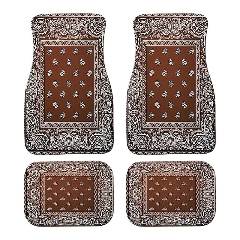 Auto Bodenmatten, Automatten, Boho-Auto-Fußmatte, Anti-Rutsch-Kissen Staubdichte Automatten, Auto Car Mats, Bohemian Auto Accessories Schutz Vor Schnee, Schlamm, Regen von Qiwieod