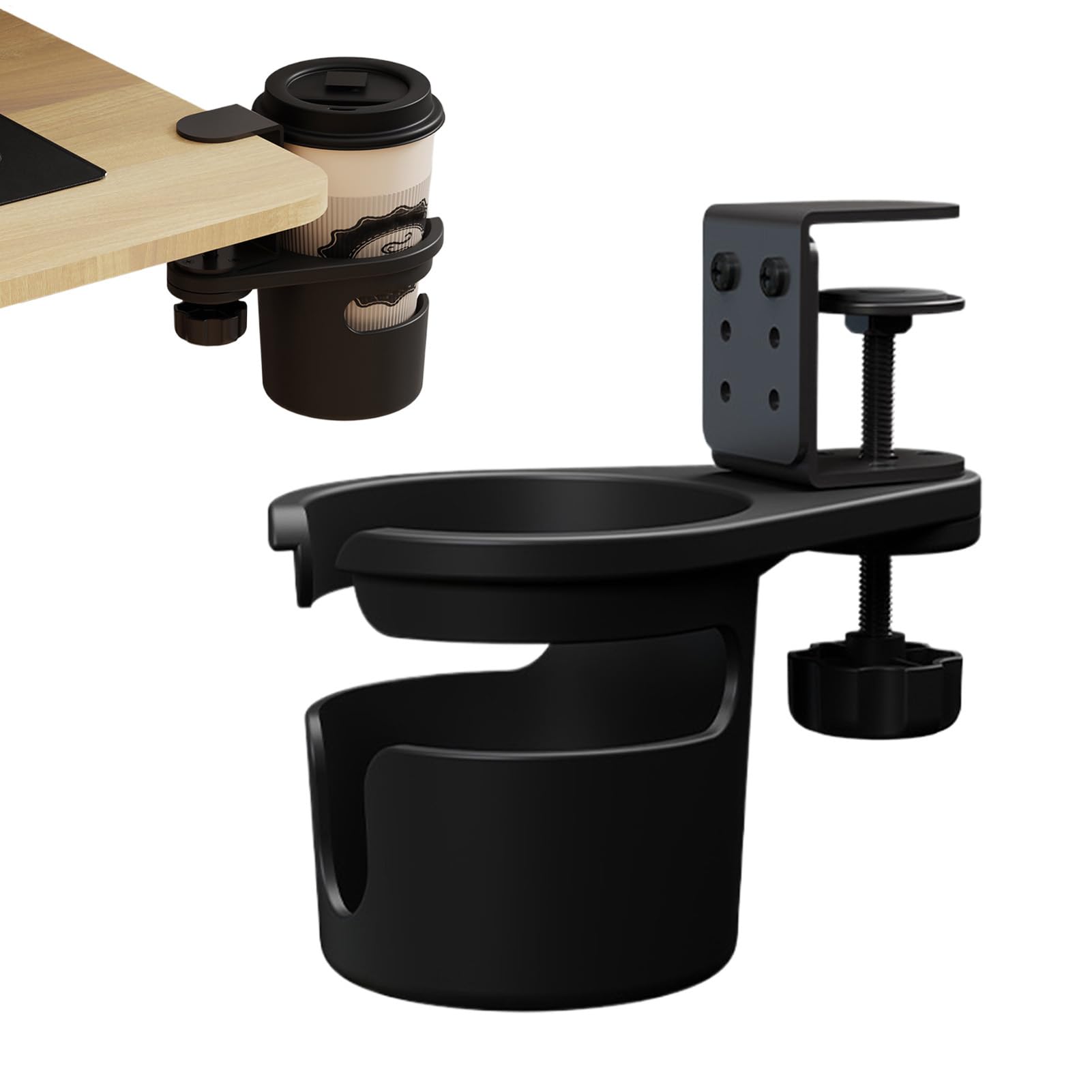 Trinkbecherhalter Clip, Büro Becherhalters, Verstellbarere Flaschenhalter Für Kaffeebecher Und Getränkedose, Getränkehalter Clip Schreibtisch Stuhl Kanten Cupholder Trinkbecherhalter Clip, Büro Becherhalters, Verstellbarere Flaschenhalter Für Kaffeebecher Und Getränkedose, Getränkehalter Clip Schreibtisch Stuhl Kanten Cupholder von Qiwieod