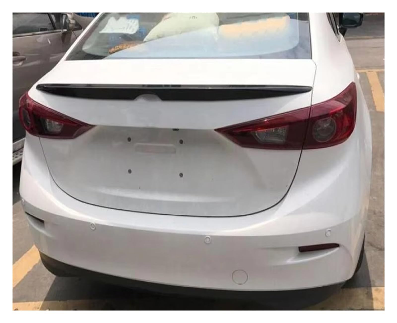 Auto Spoiler Wing ABS Farbe Spoiler Auto Spoiler Für Mazda 3 Axela Für Sierra 2014 2015 2016 2017 Hinten Flügel Auto Schwanz Spoiler Flügel(Red) von Qjahxkf