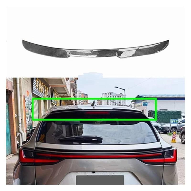 Auto Spoiler Wing Carbon Fiber Auto HECKFLÜGEL Kofferraum Lip MITTEL Spoiler FÜR Lexus NX NX200 NX200t NX300h 2022 2023 Auto Dach Spoiler Schwanz Spoiler Flügel(Glossy Black 1) von Qjahxkf