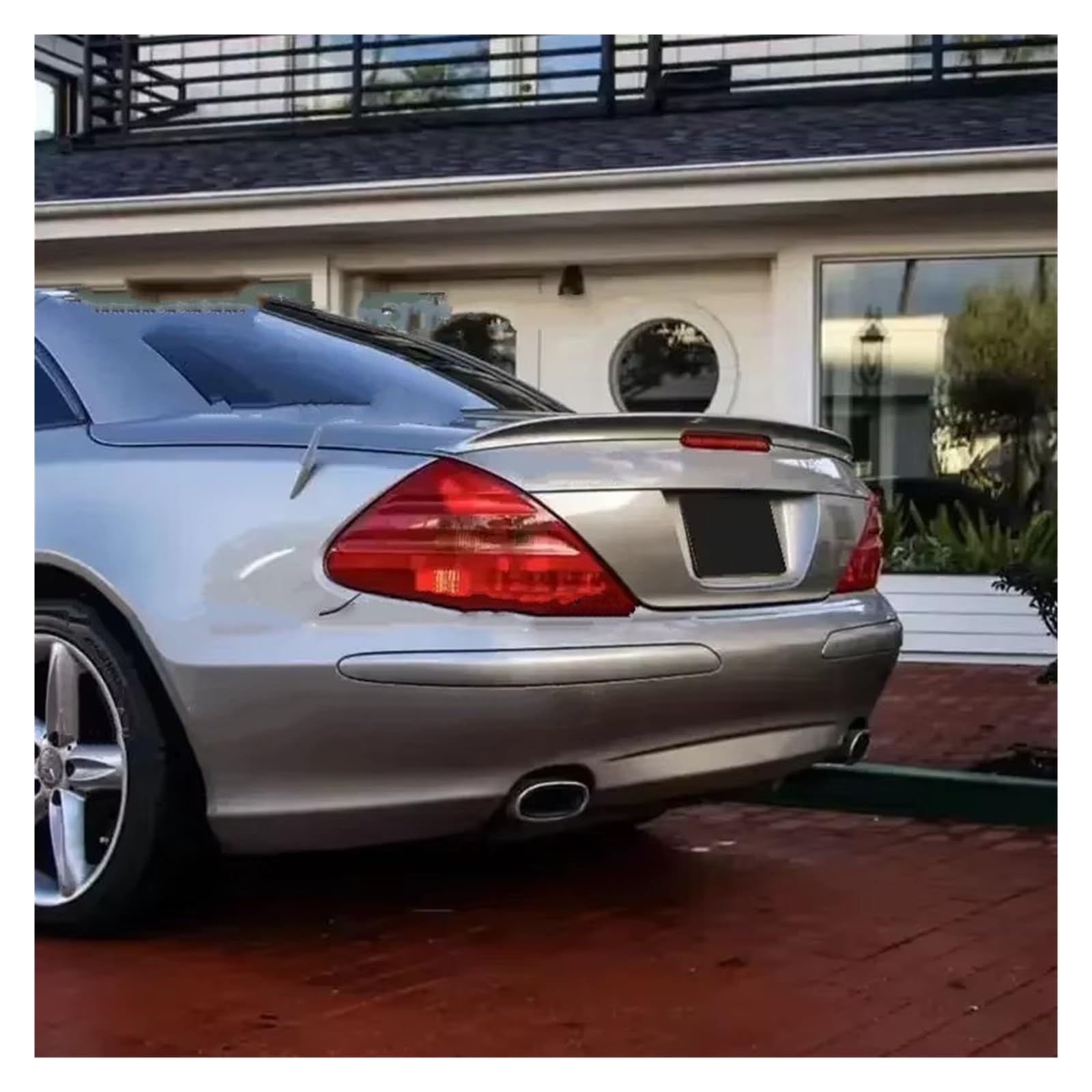 Auto Spoiler Wing Für Benz SL-Klasse R230 SL350 SL500 SL55 SL63 01 2007-2012 Für AMG Style FRP/real Carbon Fiber Spoiler Heckspoiler Schwanz Spoiler Flügel(Unpainted) von Qjahxkf