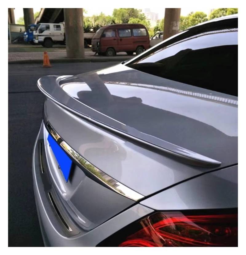 Auto Spoiler Wing Für Benz W205 C Klasse Limousine 2015 2016 2017 2018 2019 Jahr Spoiler ABS Kunststoff Hinten Stamm Flügel Körper Kit Schwanz Spoiler Flügel(Carbon Fiber Look) von Qjahxkf