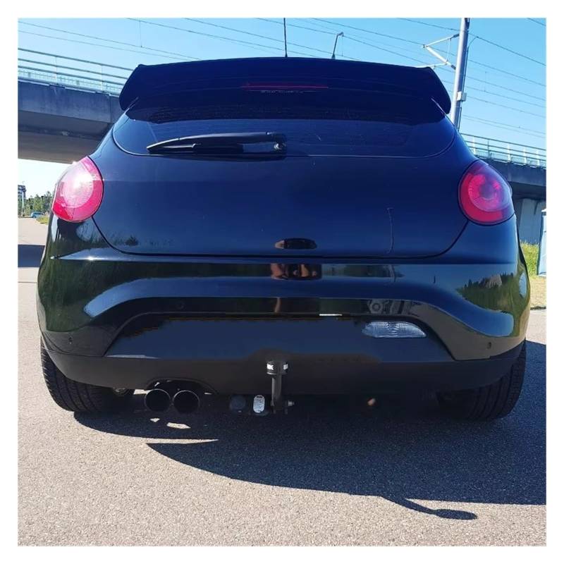 Auto Spoiler Wing Für FIAT Bravo II 2006 2007 2008 2009 2010 2011 2012 2013 2014 2015 2016 Auto Spoiler Flügel Lip Abdeckung Schwanz Spoiler Flügel(Carbon Fiber Look) von Qjahxkf