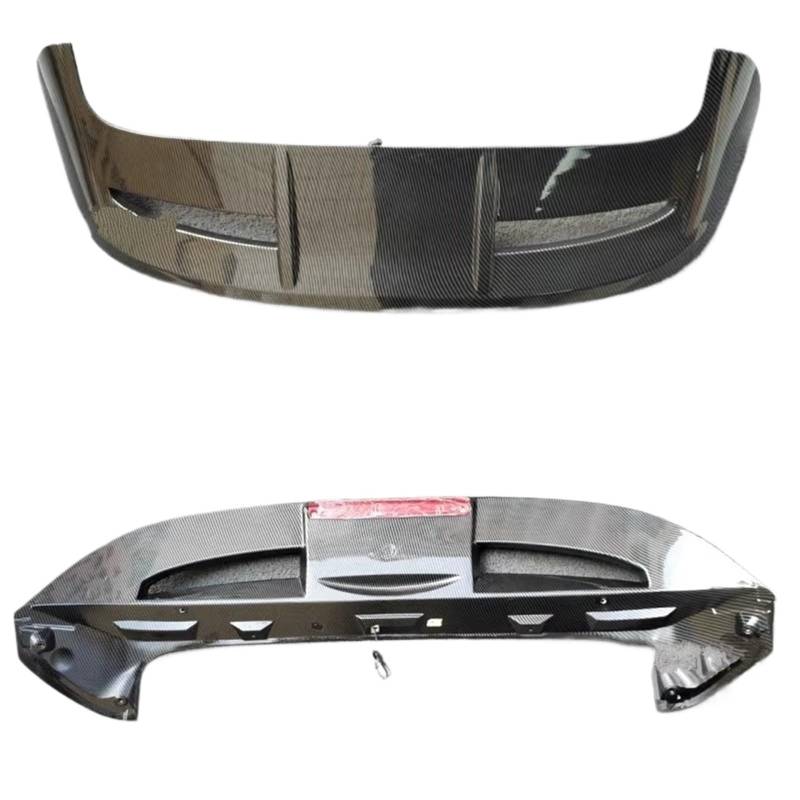 Auto Spoiler Wing Für Ford Fiesta 2009 2010 2011 2012 2013 ABS Kunststoff Unlackiert Farbe Hinten Trunk-Boot Flügel Spoiler Auto Accessori Schwanz Spoiler Flügel(Carbon Fiber Pattern) von Qjahxkf