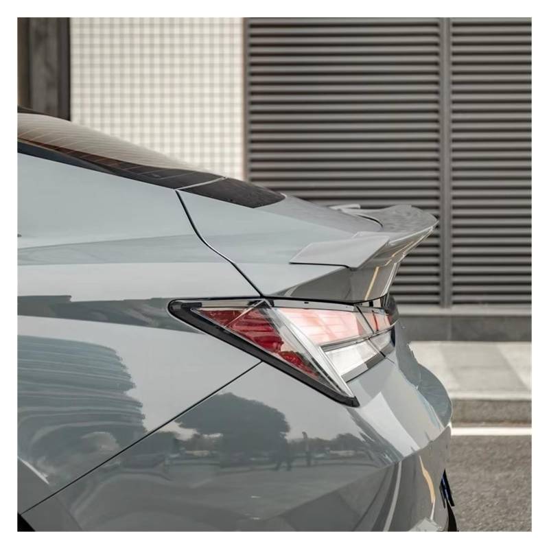 Auto Spoiler Wing Für Hyundai Für Elantra CN7 Spoiler 2020 2021 2022 ABS Material Hinten Trunk Lip Spoiler Flügel Körper Kit Schwanz Spoiler Flügel(Glossy Black) von Qjahxkf