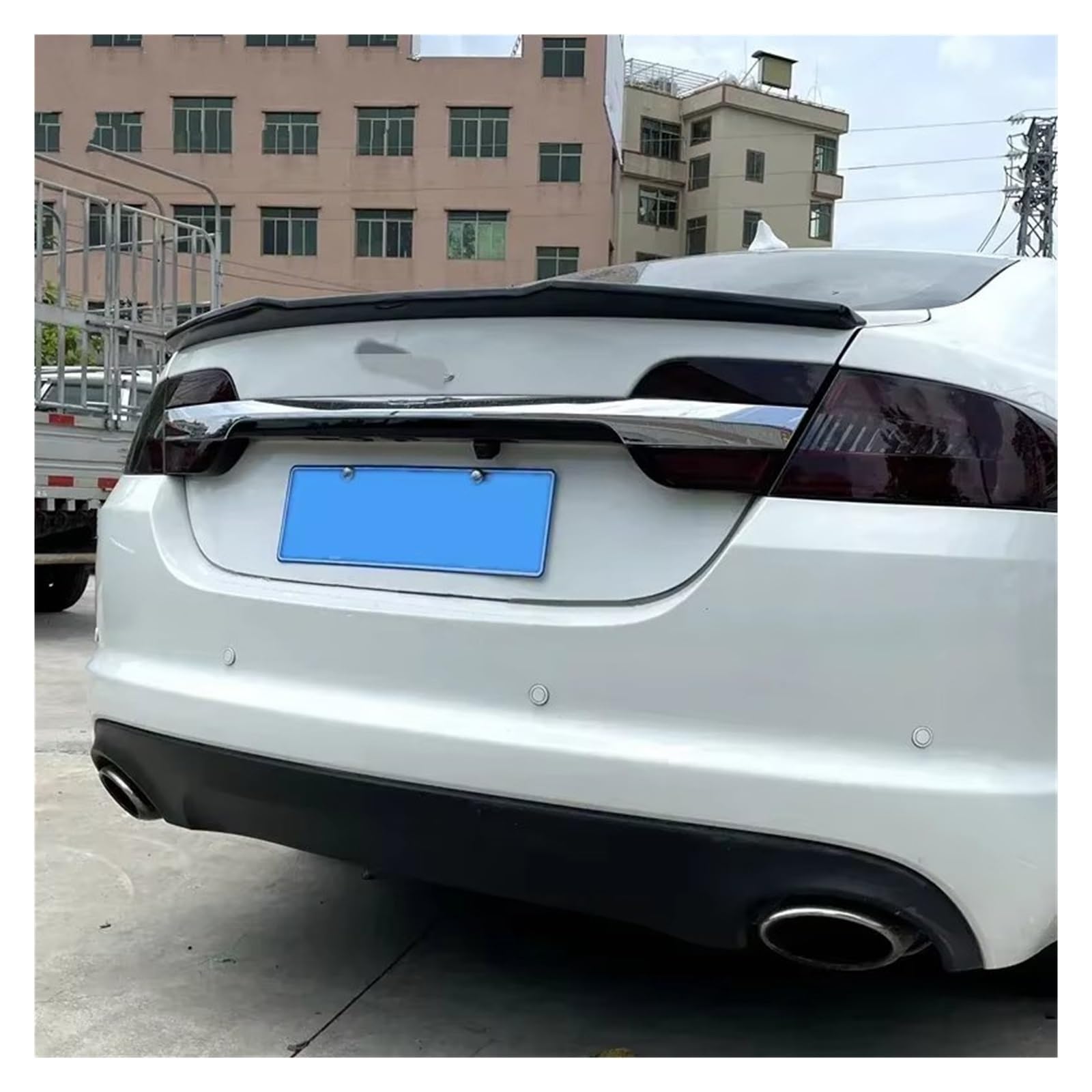 Auto Spoiler Wing Für Jaguar Für XF 2008 2009 2010 2011 2012 2013 2014 2015 ABS Material Heckspoilerlippe Spoiler Flügel Body Kit Zubehör Schwanz Spoiler Flügel(Unpainted) von Qjahxkf