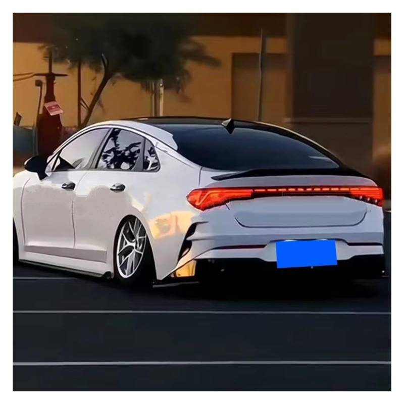 Auto Spoiler Wing Für Kia Optima K5 GT 2020 2021 2022 2023 K5 DL3 Spoiler ABS Gloosy Schwarz/Carbon FiberRear Trunk Lip Spoiler Flügel Schwanz Spoiler Flügel(Carbon Fiber Pattern) von Qjahxkf