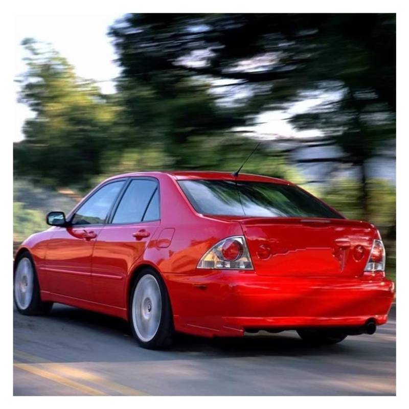 Auto Spoiler Wing Für Lexus Altezza IS200 IS300 1998 1999 2000 2001 2002-2005 ABS Kunststoff Auto Heckspoiler Trunk-Boot Flügel Spoiler Schwanz Spoiler Flügel(Red) von Qjahxkf