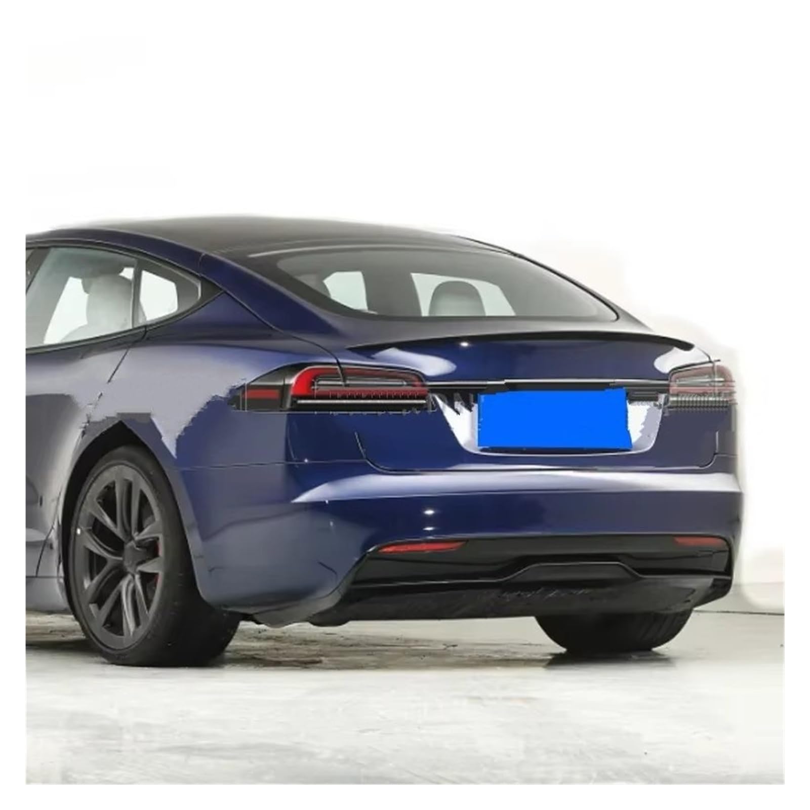 Auto Spoiler Wing Für Tesla Für Modell S 2012-2023 ABS Material Auto Heckklappe Primer Farbe Heckspoiler Für Modell S Spoiler Schwanz Spoiler Flügel(Carbon Fiber Pattern) von Qjahxkf