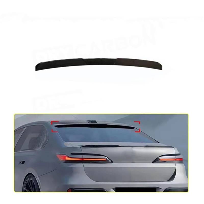 Auto Spoiler Wing Hinten Dach Flügel Spoiler Heckspoiler Auto Zubehör Body Kits Für 7 Serie G70 Sport 2023 + Schwanz Spoiler Flügel(Gloss Black) von Qjahxkf
