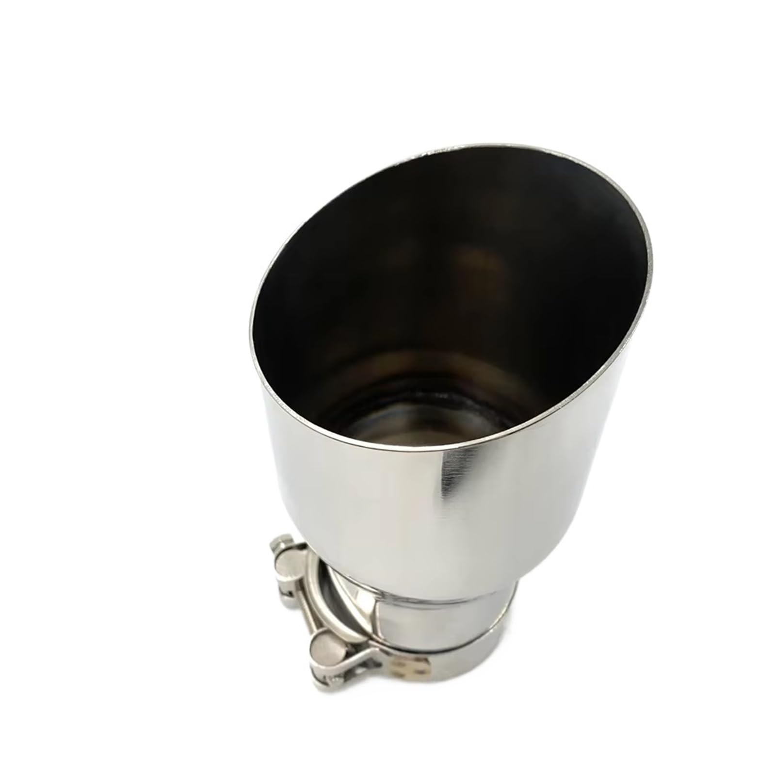 Edelstahl Auspuff Endrohr 1 Stück Universal-Edelstahl-Universalauto-Auspuffrohr, Auspuffrohr, geschweißtes Rohr, mehrere Größen Auspuff Endrohr Auspuffblende(63MM IN-114MM Out) von Qjahxkf