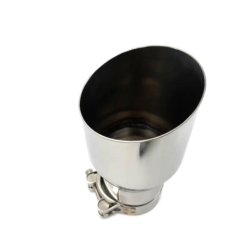 Edelstahl Auspuff Endrohr 1 Stück Universal-Edelstahl-Universalauto-Auspuffrohr, Auspuffrohr, geschweißtes Rohr, mehrere Größen Auspuff Endrohr Auspuffblende(63MM IN-114MM Out) von Qjahxkf