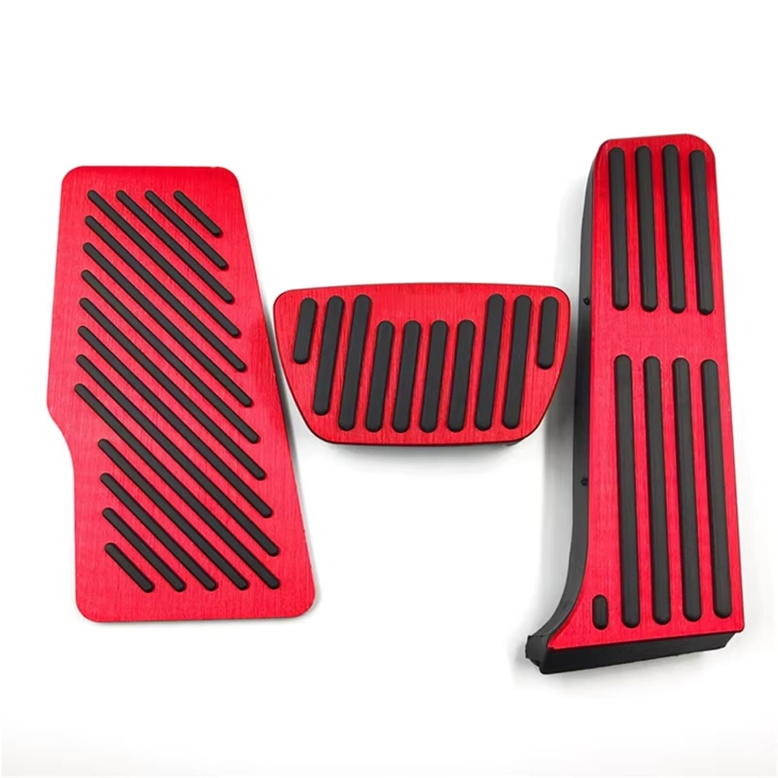 Pedalkappen Bremse Aluminium Auto Auto Pedale Abdeckung Kraftstoff Bremse Fußstütze Pads Platte Abdeckung Für Toyota Für Camry 70 V70 2018-2022 Bremse Fußstütze(3piece Red) von Qjahxkf