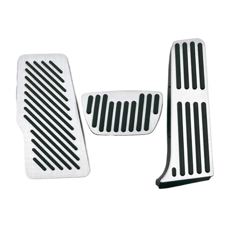 Pedalkappen Bremse Aluminium Auto Auto Pedale Abdeckung Kraftstoff Bremse Fußstütze Pads Platte Abdeckung Für Toyota Für Camry 70 V70 2018-2022 Bremse Fußstütze(3piece Silver) von Qjahxkf