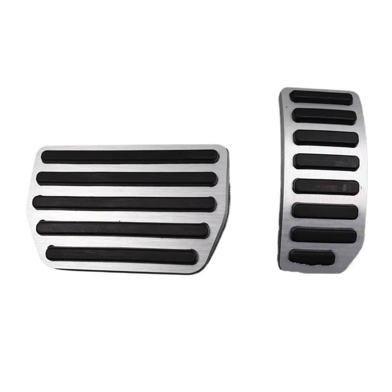 Pedalkappen Bremse Aluminiumlegierung Gasbremspedal at Pedalplatte Pads Abdeckungen für Volvo XC60 XC70 S60 S80 V60 V70 2009-2017 Bremse Fußstütze(for XC70-GasBrake(2piece)) von Qjahxkf