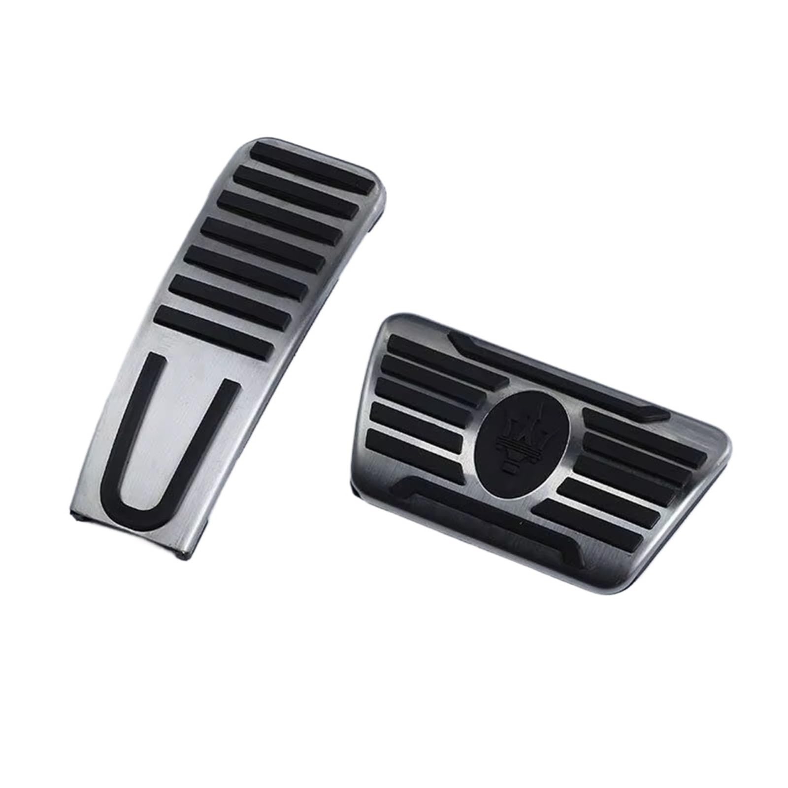 Pedalkappen Bremse Auto-Fußpedalauflage, rutschfestes Pedal, für Maserati, für Levante, für Quattroporte, für Ghibli 2014 2015 2016 2017–2021 Bremse Fußstütze(2piece) von Qjahxkf