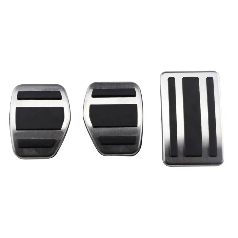 Pedalkappen Bremse Autopedale Gas Bremse Kupplung Edelstahl Rutschfestes Pedal at MT Für Citroen C2 2003 2004 2005 2006 2007 2008 2009 Bremse Fußstütze(3 Piece) von Qjahxkf
