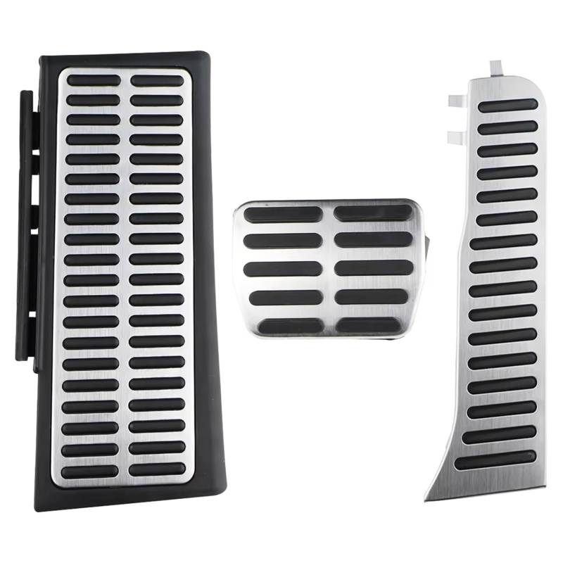 Pedalkappen Bremse Autopedale Pedal Für Q3 8U RS 2013 2014 2015 2016 2017 2018 LHD Gas Rest Fußstütze Pedal Abdeckung Edelstahl Bremse Fußstütze(3piece at with Rest) von Qjahxkf