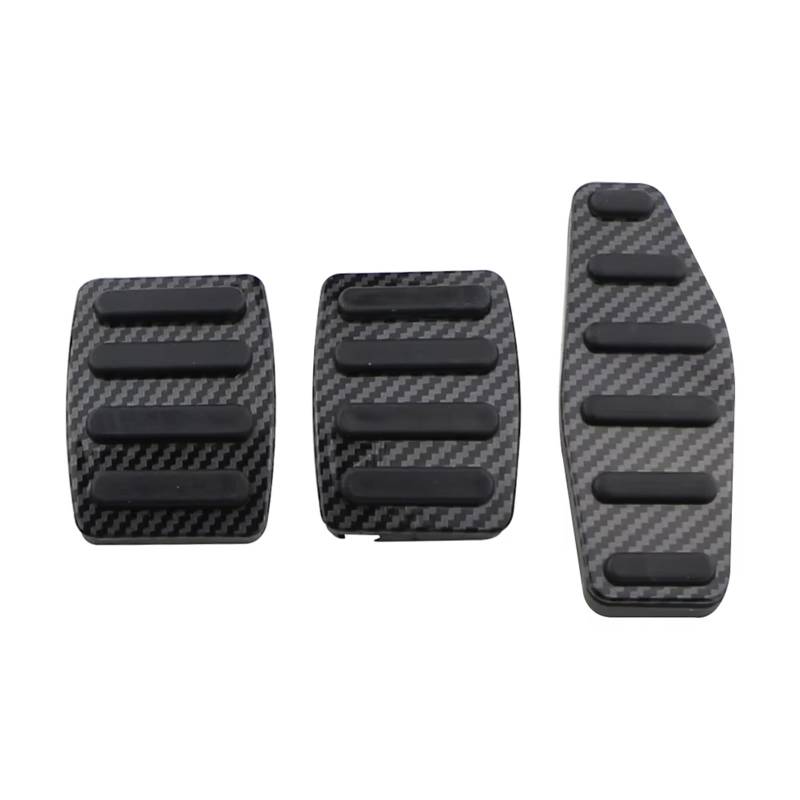 Pedalkappen Bremse Carbon Fiber Schwarz Auto Pedal Abdeckung Für Suzuki Für Jimny JB74 JB64 2019 2020 2021 2022 Gas Bremspedale Pads Bremse Fußstütze(MT) von Qjahxkf